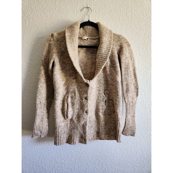 Y2k J. Crew Women's Knit Low Cut Cardigan Sweater Lg - Picture 1 of 8